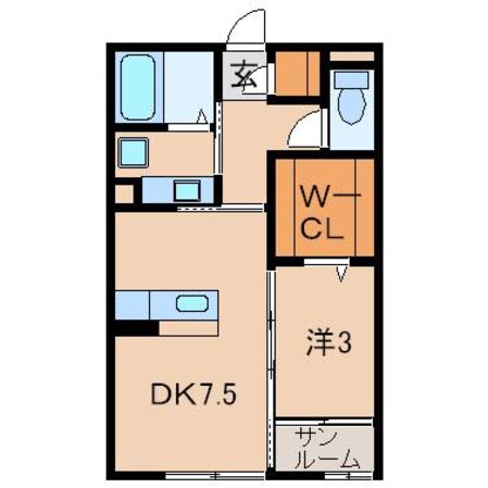 中松江駅 徒歩9分 2階の物件間取画像